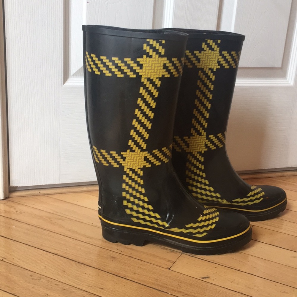 Kate Spade Plaid Rubber Rainboots